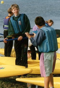 rafting group of friends
