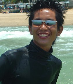 Black swim shirt by Alder
